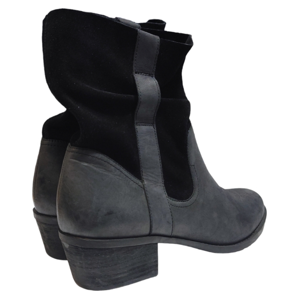 Umberto Raffini Kiki Black Leather Elastic Stretch Ankle Boots Women's Size 40 8 - Picture 4 of 9